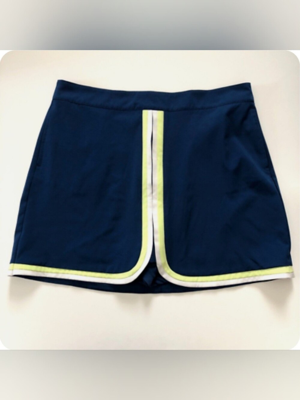 Lady Hagen Navy Skort with Lime and White Trim